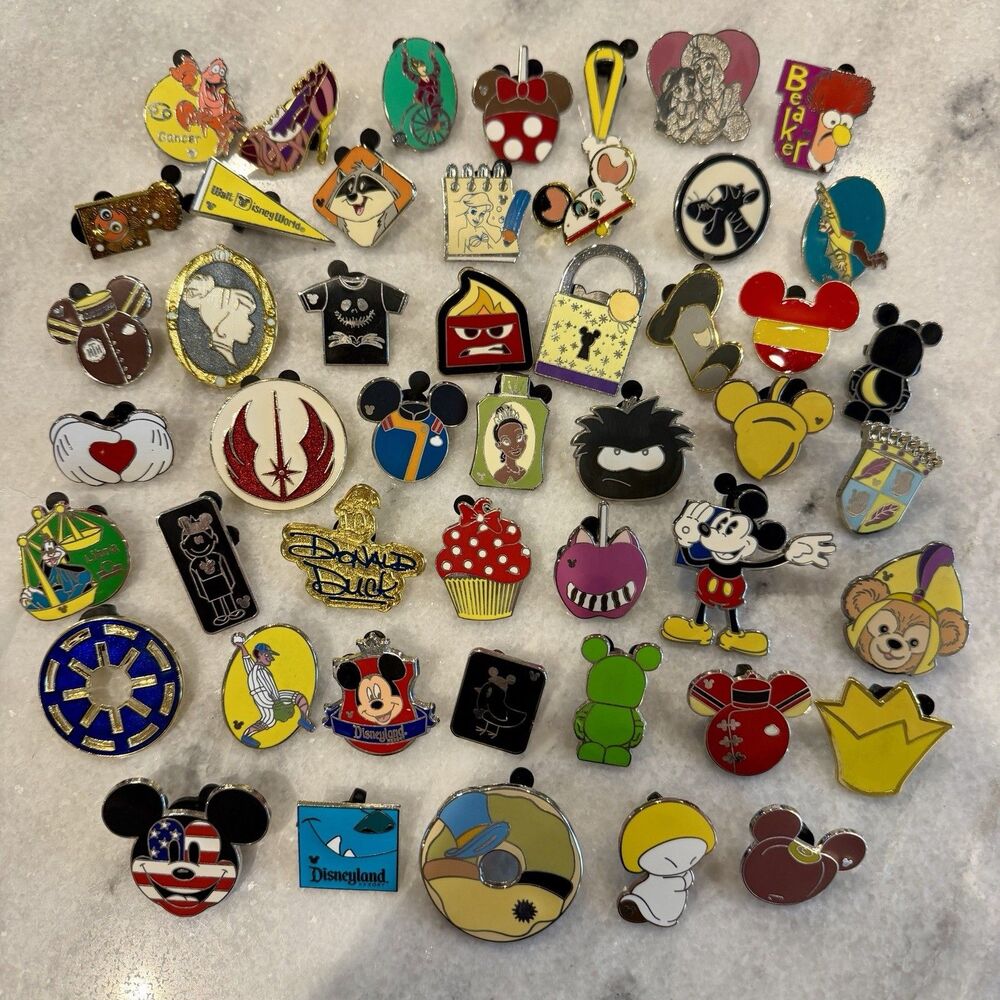 58 Disney Pin Lot Assortment Trading Pins No Duplicates Variety Starter Pack